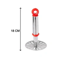 Anjani Stainless Steel Potato Vegetable Pav Bhaji Masher, Multicolour