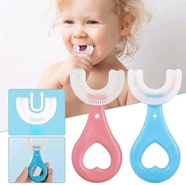 U Shaped Kids Toothbrush Baby Teeth Cleaning Brushing Instrument Children Oral Cleaning Toothbrush (1 Pcs)
