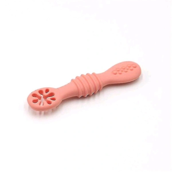 Silicone Chew Spoon for Babies and Toddlers, BPA Free, Safety Tested Baby Led Weaning, Pack of 1 (Random Color)