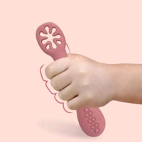 Silicone Chew Spoon for Babies and Toddlers, BPA Free, Safety Tested Baby Led Weaning, Pack of 1 (Random Color)