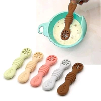 Silicone Chew Spoon for Babies and Toddlers, BPA Free, Safety Tested Baby Led Weaning, Pack of 1 (Random Color)