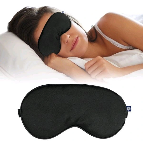 Silk Eye Mask For Traveling, Sleeping With Adjustable Strap, Blind Fold For Smooth & Comfortable Sleep