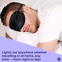 Silk Eye Mask For Traveling, Sleeping With Adjustable Strap, Blind Fold For Smooth & Comfortable Sleep