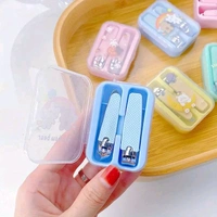 2 Pcs/Set Kids Nail Clippers, Cute Portable Household Nail Scissors, Manicure Tool Set