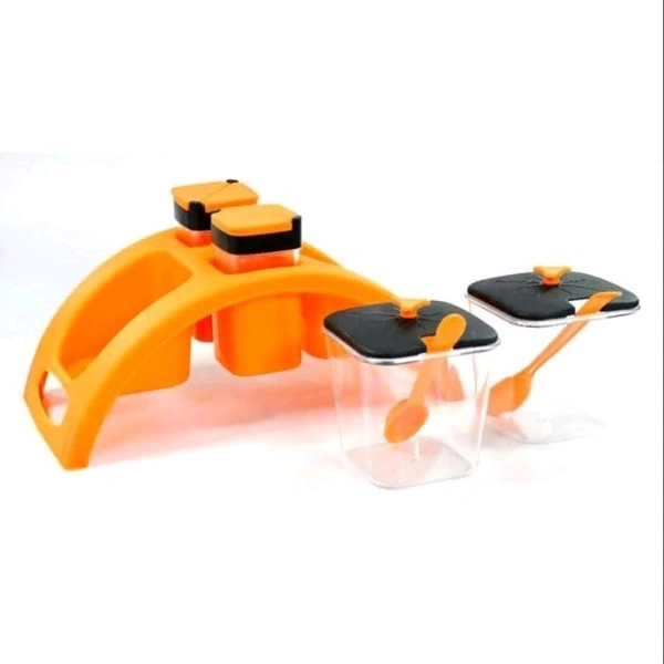 Anjani Premium 2x2 Square Spice & Pickle Jar Set – Airtight, Elegant Storage for Kitchen Essentials (Random Color)