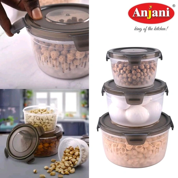 Anjani Food Container Set – 3-Piece Airtight Storage