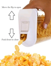 Anjani SmartPour Airtight Cereal & Grain Storage Containers – Set of 3 with Dispenser Lid