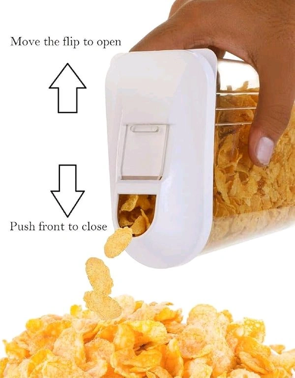 Anjani SmartPour Airtight Cereal & Grain Storage Containers – Set of 3 with Dispenser Lid