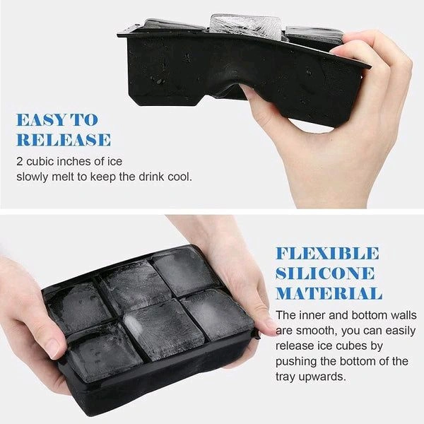 6 Grid Silicone Big Ice Tray