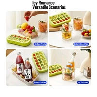 Ice Cube Bottle, My Crush Cup Ice, Cool Summer Ice Bottle Cup, 2 in 1 Ice Cube Tray Water Bottle with Straw - 800Ml (Random Color)