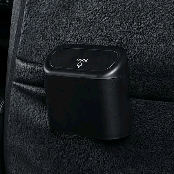 Plastic Car Trash Can With Lid, Mini Vehicle Trash Bin Car Dustbin Garbage Organizer