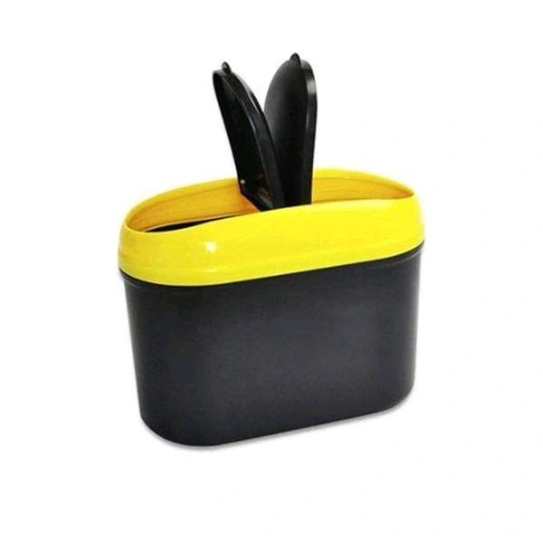 2 Way Lid Car Dust Bin, Multifunctional Garbage Organizer