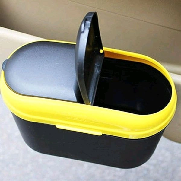 2 Way Lid Car Dust Bin, Multifunctional Garbage Organizer