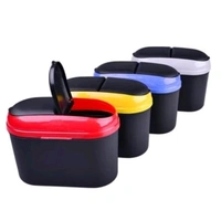 2 Way Lid Car Dust Bin, Multifunctional Garbage Organizer