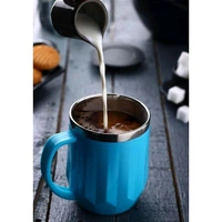 Mooddy Crystal Stainless Steel Coffee Mug With Lid (Random color)