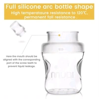 Mumlove 3-in-1 Silicone Baby Feeding Bottle, Food Dispensing Spoon & Duckbill Sipper - 150ml (random color)