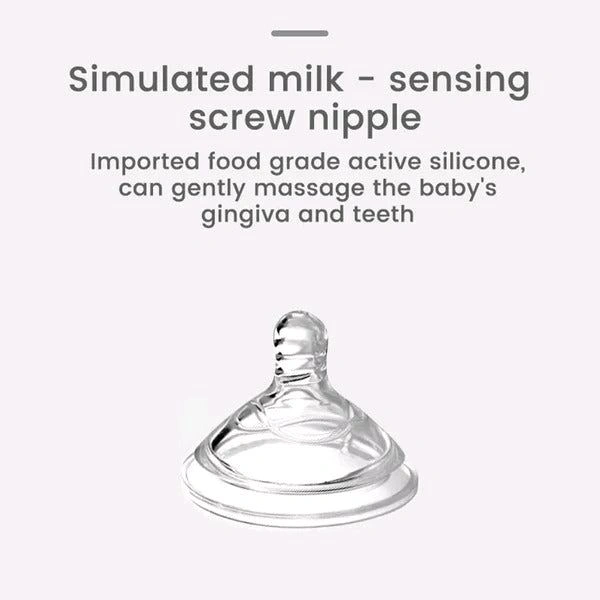 Mumlove 3-in-1 Silicone Baby Feeding Bottle, Food Dispensing Spoon & Duckbill Sipper - 150ml (random color)