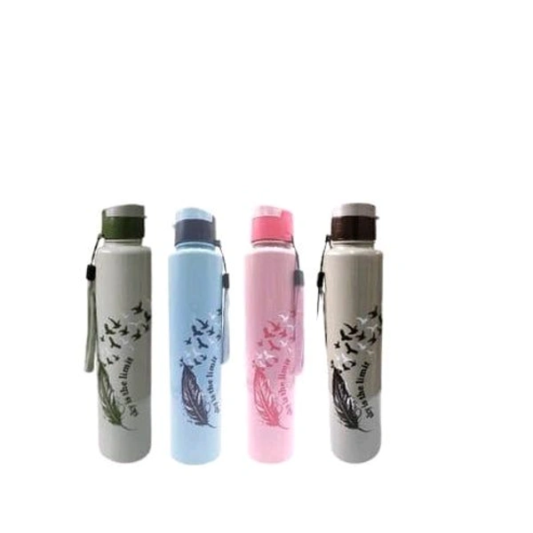 Elegant Feather and Birds Design Water Bottle – Durable, Reusable, and Eco-Friendlyl (random color