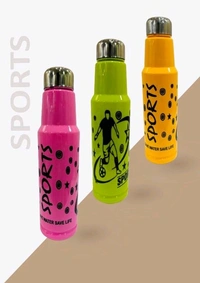 Sports Water Bottle - 500 ml- 1 Pcs (Random Color)