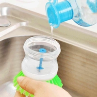 PLASTIC WASH BASIN BRUSH CLEANER WITH LIQUID SOAP DISPENSER (MULTICOLOUR)