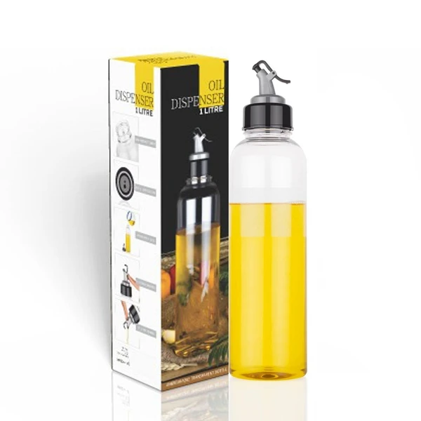 Oil Dispenser Transparent Plastic Oil Bottle |Clear 1 Liter
