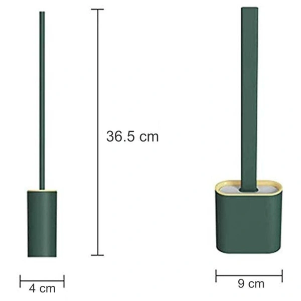 SILICONE TOILET BRUSH WITH HOLDER STAND FOR BATHROOM CLEANING