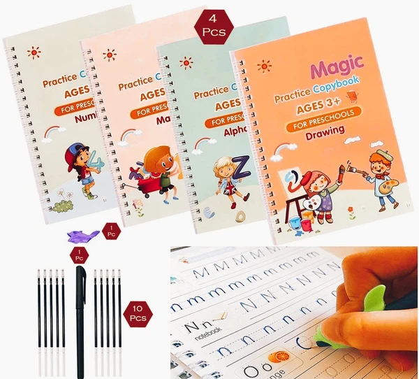 4 PC MAGIC COPYBOOK WIDELY USED BY KIDS,