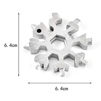 SNOWFLAKE MULTI-TOOL STAINLESS STEEL SNOWFLAKE BOTTLE OPENER