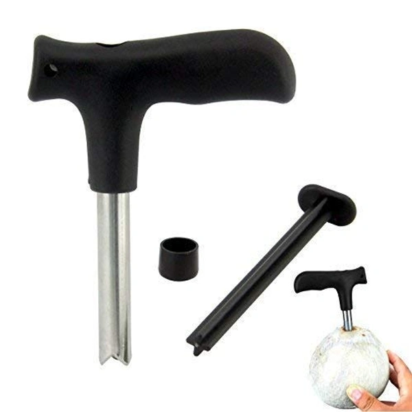 PREMIUM QUALITY STAINLESS STEEL COCONUT OPENER TOOL/DRILLER WITH COMFORTABLE GRIP