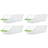 KITCHEN PLASTIC SPACE SAVER ORGANIZER BASKET RACK- 4 PCS