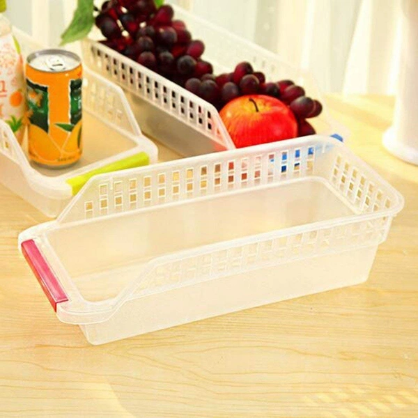 KITCHEN PLASTIC SPACE SAVER ORGANIZER BASKET RACK- 4 PCS