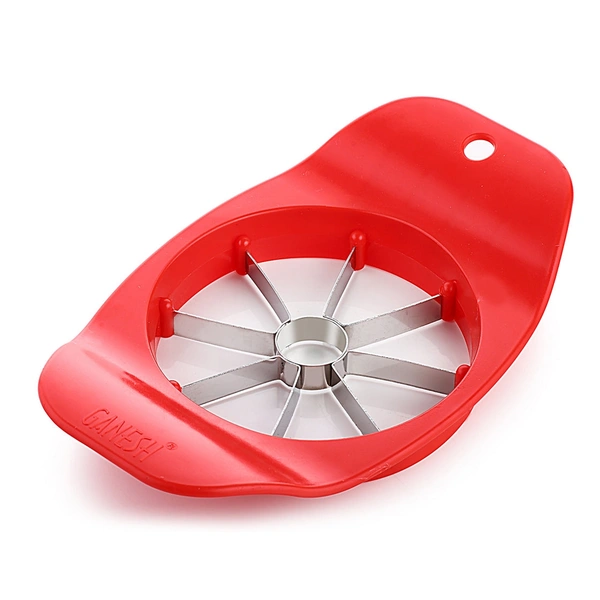 8124 GANESH PLASTIC & STAINLESS STEEL APPLE CUTTER (COLORS MAY VARY)