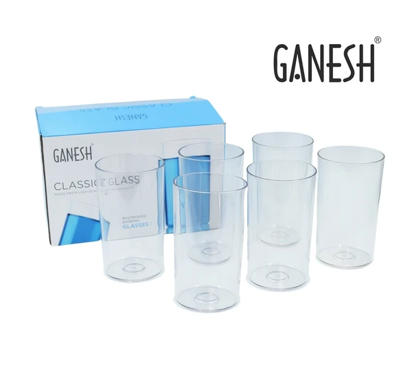 GANESH CLASSIC GLASS SET OF-6 (EACH GLASS 350ML)