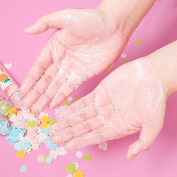 PORTABLE HAND WASHING BATH FLOWER SHAPE PAPER SOAP STRIPS IN TEST TUBE BOTTLE