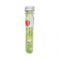 PORTABLE HAND WASHING BATH FLOWER SHAPE PAPER SOAP STRIPS IN TEST TUBE BOTTLE
