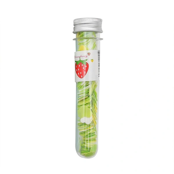 PORTABLE HAND WASHING BATH FLOWER SHAPE PAPER SOAP STRIPS IN TEST TUBE BOTTLE