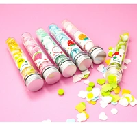 PORTABLE HAND WASHING BATH FLOWER SHAPE PAPER SOAP STRIPS IN TEST TUBE BOTTLE