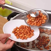 2IN1 STAINLESS STEEL FILTER SPOON WITH CLIP FOOD KITCHEN OIL-FRYING MULTI-FUNCTIONAL