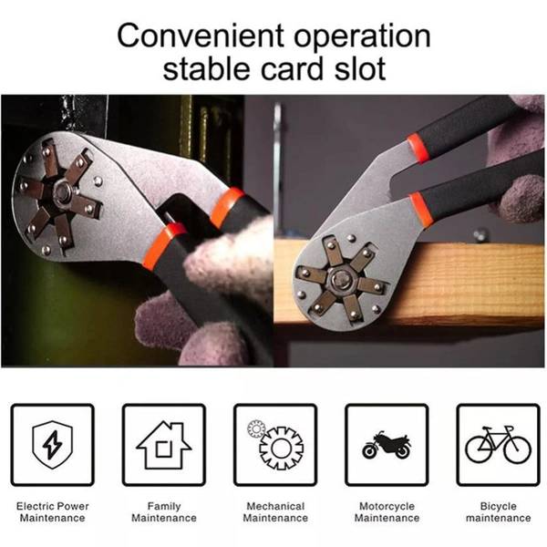 MULTI-FUNCTION HEXAGON UNIVERSAL WRENCH ADJUSTABLE BIONIC PLIER SPANNER REPAIR HAND TOOL