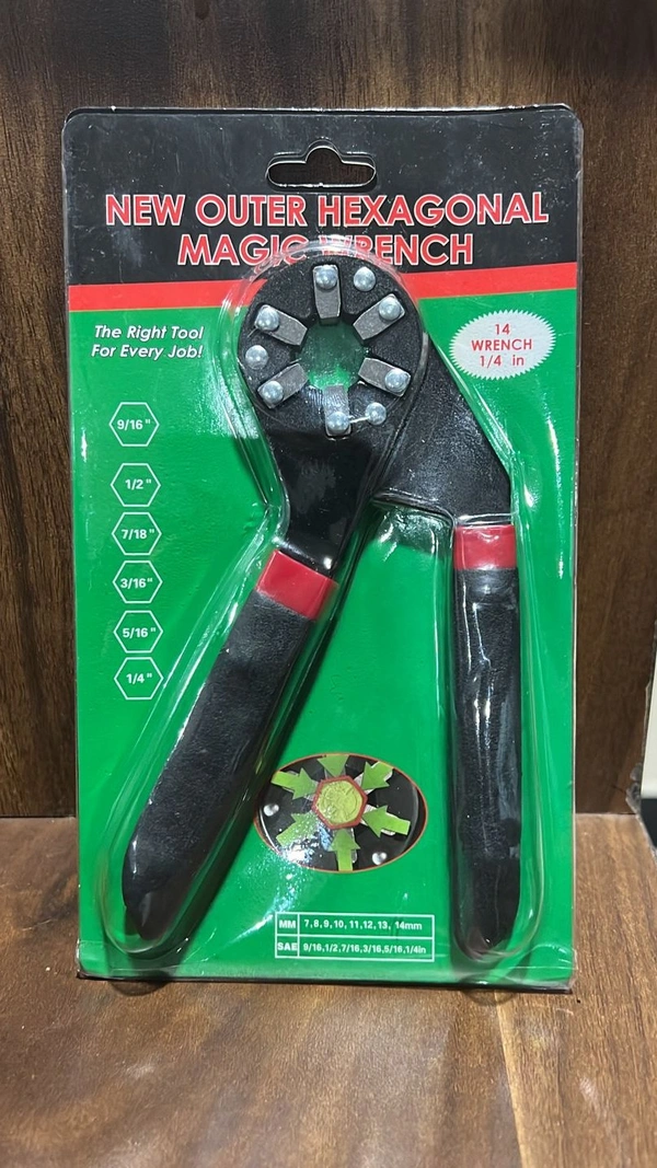 MULTI-FUNCTION HEXAGON UNIVERSAL WRENCH ADJUSTABLE BIONIC PLIER SPANNER REPAIR HAND TOOL