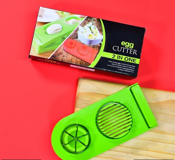 2 IN 1 DOUBLE CUT BOILED EGG CUTTER WITH BOX