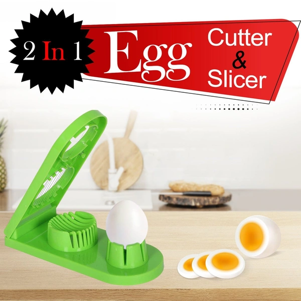 2 IN 1 DOUBLE CUT BOILED EGG CUTTER WITH BOX