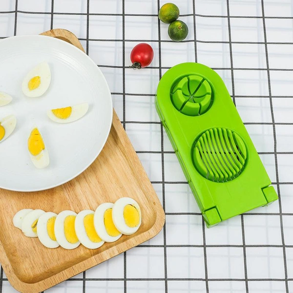 2 IN 1 DOUBLE CUT BOILED EGG CUTTER WITH BOX