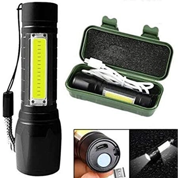 Mini Tactical Flashlight – Portable, Zoomable LED Light, 3 Modes, EDC Flashlight for Camping, Hiking, and Emergency