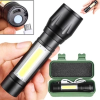 Mini Tactical Flashlight – Portable, Zoomable LED Light, 3 Modes, EDC Flashlight for Camping, Hiking, and Emergency