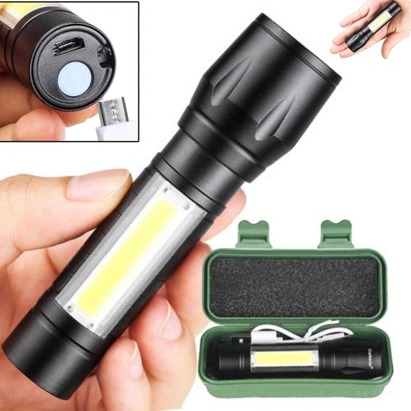 Mini Tactical Flashlight – Portable, Zoomable LED Light, 3 Modes, EDC Flashlight for Camping, Hiking, and Emergency