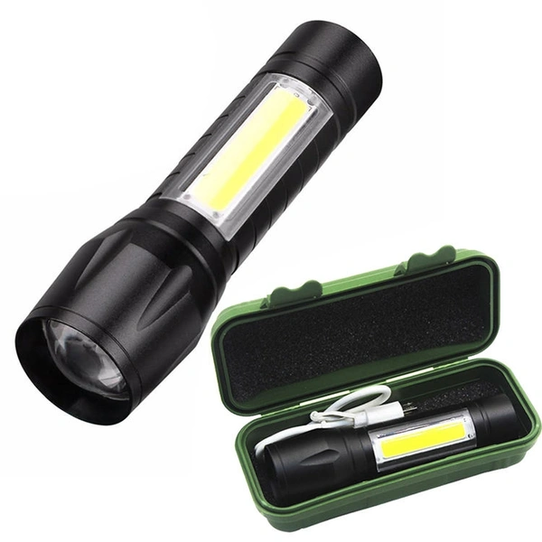 Mini Tactical Flashlight – Portable, Zoomable LED Light, 3 Modes, EDC Flashlight for Camping, Hiking, and Emergency