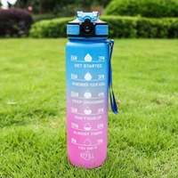 Motivational Water Bottle 1L – Reusable, BPA-Free, Leak-Proof, Time Tracker for Gym & Office – SKVWORLD