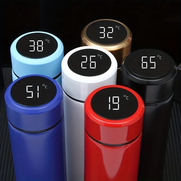 SMART VACUUM INSULATED WATER BOTTLE WITH LED TEMPERATURE DISPLAY - 