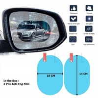 SKVWORLD Car Rearview Mirror Rainproof Film – Anti-Fog, Waterproof & Clear Vision Protection | Universal Auto Sticker for Safe Driving in All Weather